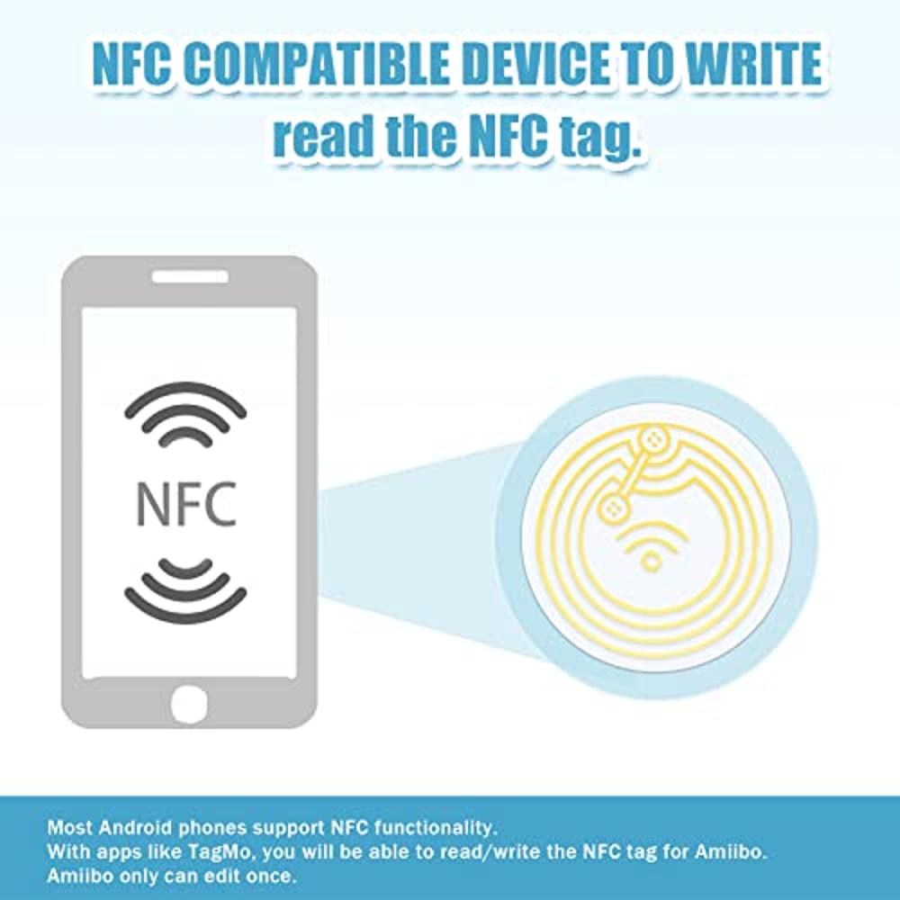 Tarjetas NFC de PVC en blanco, tarjetas Ntag215 para juegos Tagmo Amiibo,  todos los dispositivos de