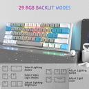AULA Teclado mecánico 60% 29 RGB para juegos de PC mini teclado
