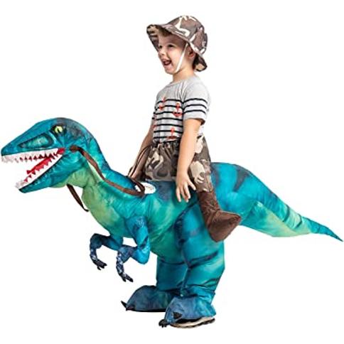  GOOSH Disfraz inflable de dinosaurio para niños, disfraz de  triceratops de Halloween, disfraz de dinosaurio inflable para niños  pequeños (4 a 6 años), color verde : Ropa, Zapatos y Joyería