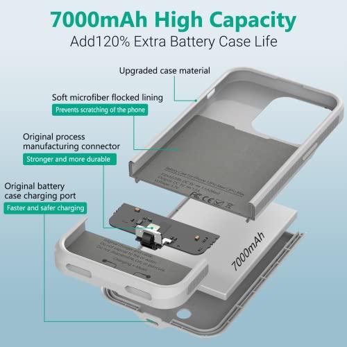 7000mAh] Funda De Batería Para IPhone 13 Pro, Nueva Actualización Con