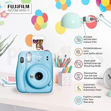 Cámara instantánea Fujifilm Instax Mini 11 - Azul cielo - Color Azul cielo  - Nombre de estilo Camera Only : Precio Guatemala