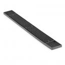 Spill-Stop Bar Mat, 27 x 3 1/4 Black Rubber Bar Mat Tezzorio