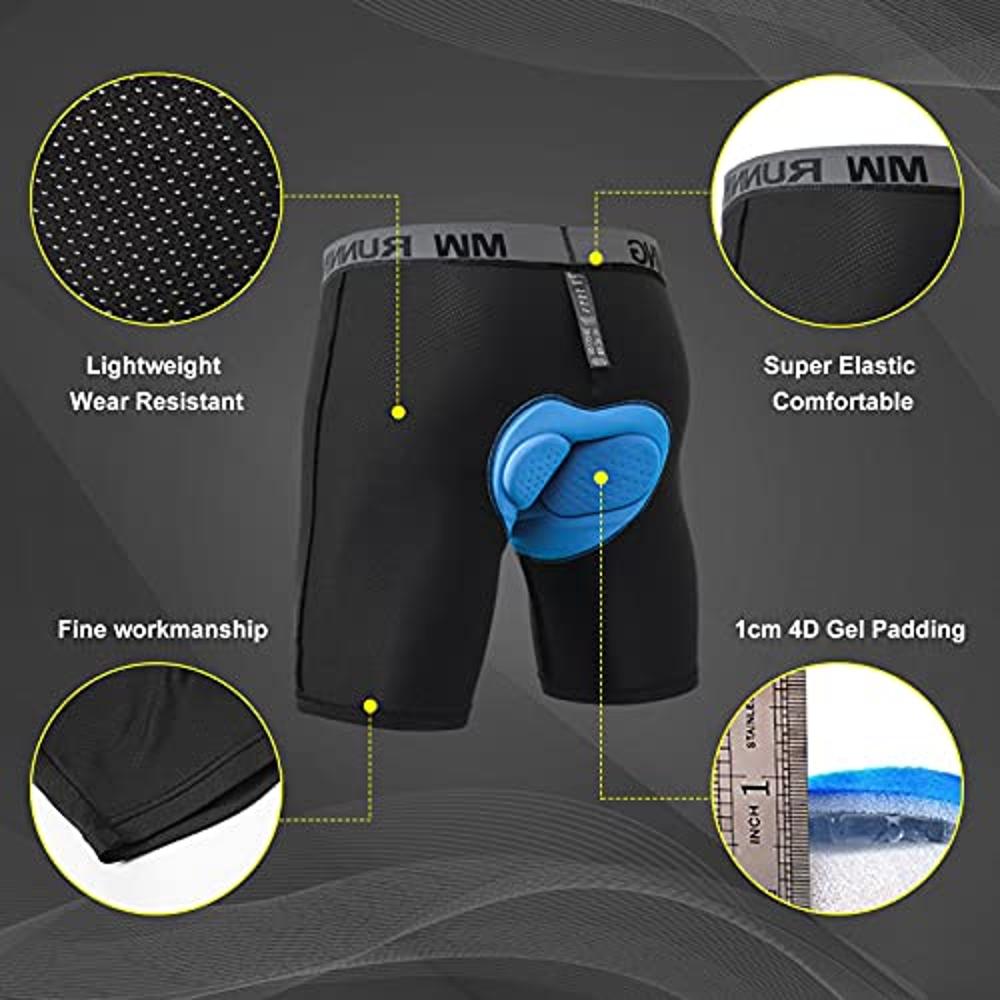 FEIXIANG Mens Cycling Underwear, 3D Padded Bike Shorts, Quick Dry  Breathable Mountain Bicycle Tights Leggings