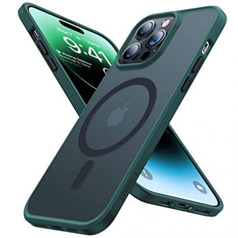  Funda para iPhone 14 Pro Max con MagSafe, [protección de grado  militar de 12 pies] [protección de parachoques suave antideslizante]  magnética delgada mate esmerilada segura para teléfono (Apple 14pro Max,  azul
