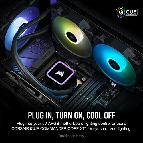 Corsair H100x RGB ELITE - Watercooling CPU 240mm Avec Ventilateurs RGB PWM