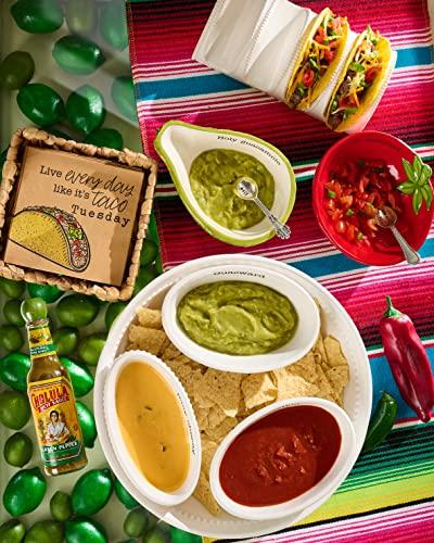 Mud Pie Fiesta Dip Bowl Set, Avocado, 5 X 6 Spoon 3 1/2 Precio