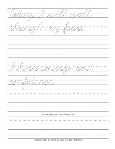 Cursive Handwriting Workbook For Teens: A Cursive Writing Practice 