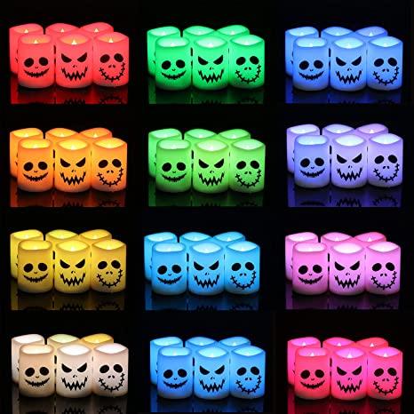 Juego De 10 Velas Votivas LED EcoGecko - Cambian De Color Con Control Remoto Y Temporizador