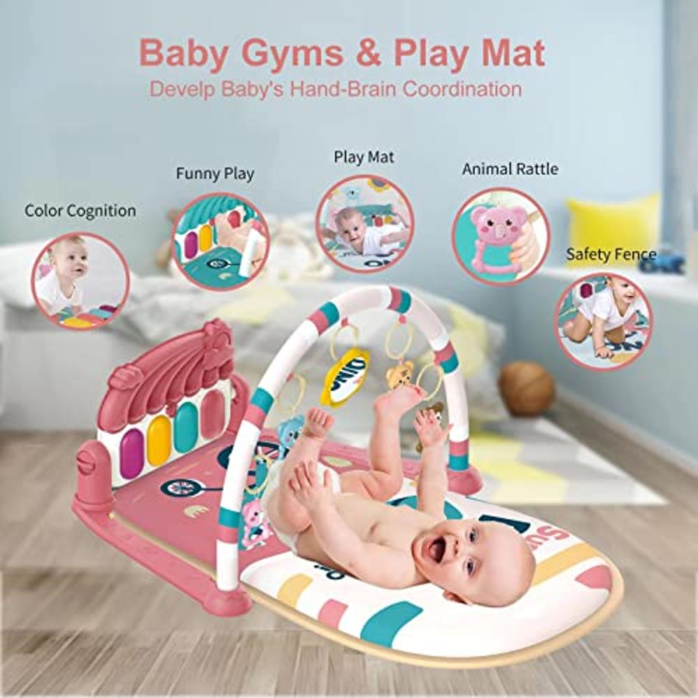 Baby Play Mat Baby Gym, Piano Tummy Time Baby Activity Gym Mat