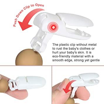 Soporte de clip de silicona para chupete para bebé, niño y niña, se adapta  a la mayoría de mordedores de chupetes y juguetes pequeños en su lugar, sin