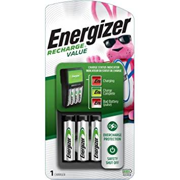 Cargador de pilas recargables AA y AAA Energizer (valor de recarga