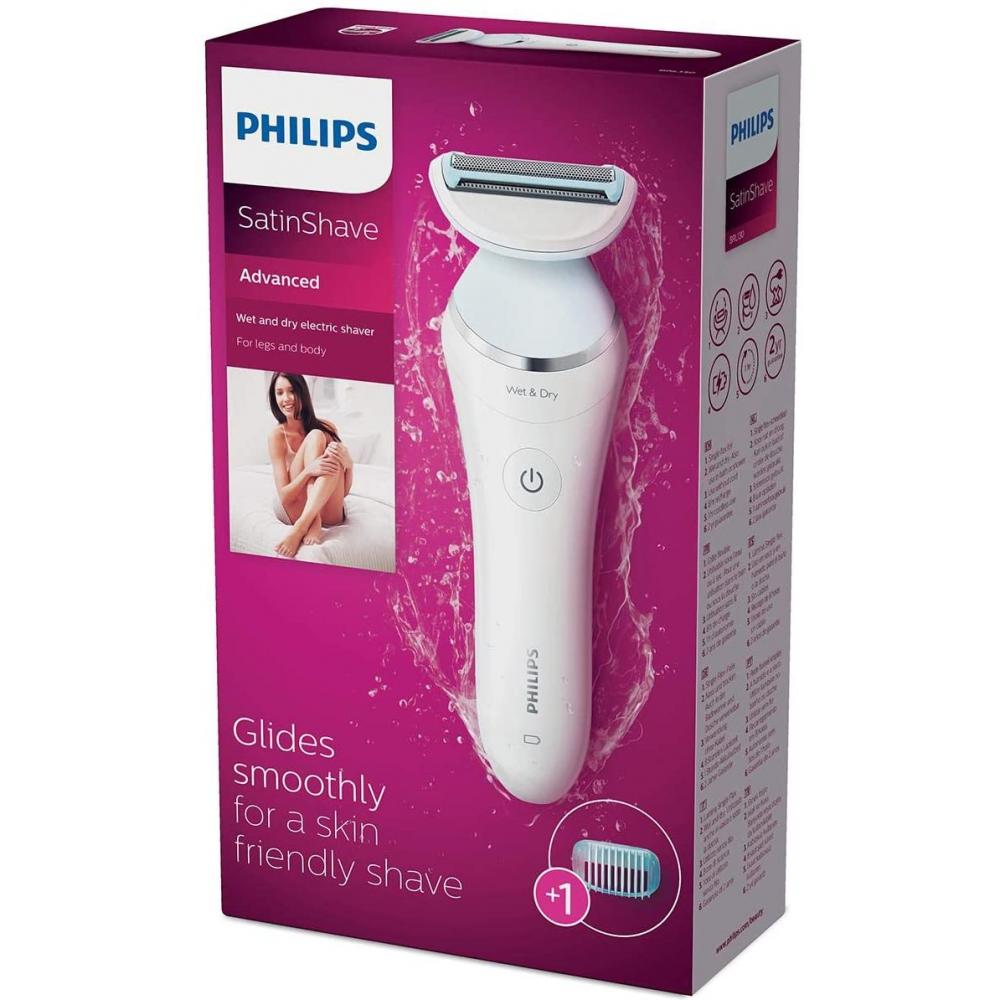 Philips Afeitadoras eléctricas, SatinShave Prestige Afeitadora Eléctrica  con 5 Accesorios para su uso en el Cabello en Las Piernas, axilas y Bikini