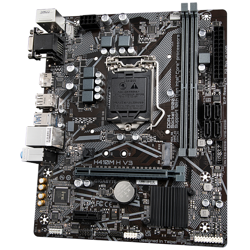 Gigabyte H410M H Motherboard Micro ATX LGA1200 Socket Intel H410 Para Celeron / Para