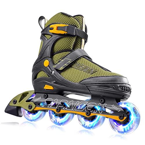 PAPAISON Adjustable Inline Skates For Kids And Adults With Full Light ...