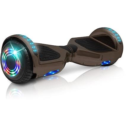 Wilibl Hoverboard para niños de 6 a 12 años de edad, patinete eléctrico  autoequilibrado con altavoz integrado, ruedas de 6,5 pulgadas, luces LED,  tabla flotante con certificación de seguridad (cromo negro) : Precio  Guatemala