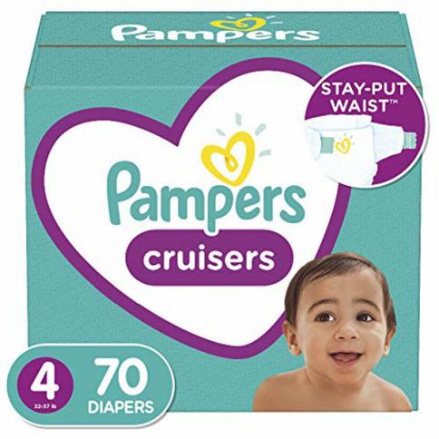 Pampers Cruisers Pañales - Talla 4, 70 unidades, pañales desechables para  bebés activos con estiramiento personalizado
