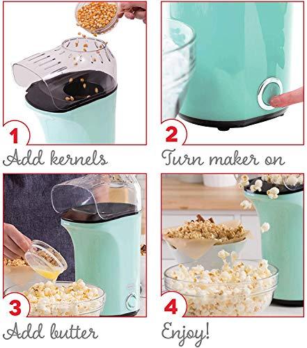 DASH Hot Air Popcorn Popper Maker with Measuring Cup to Portion Popping ...