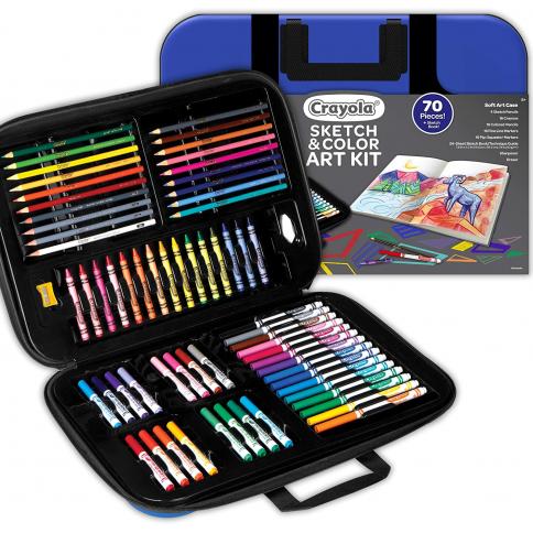 Kit De Arte Sketch & Color, 70 Piezas, +8 Años, Crayones, Marcadores, 41051  Crayola : Precio Costa Rica