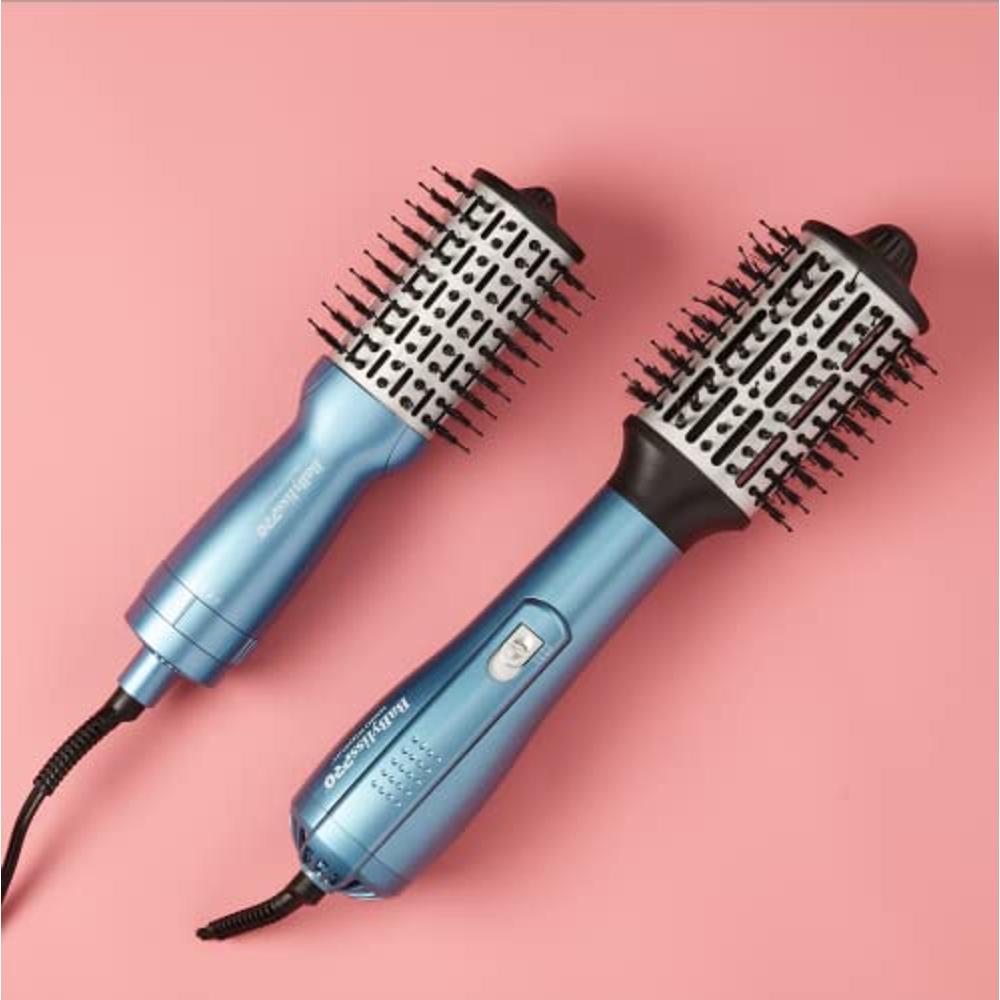 Cepillo secador de pelo de viaje, cepillo secador de pelo en uno, mini  cepillo ovalado de aire caliente, Hair trends Nano Titanium de 2 pulgadas