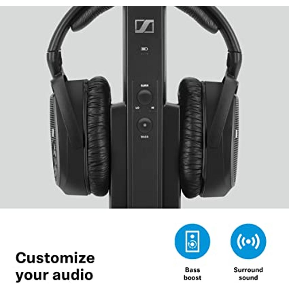 Sennheiser Consumer Audio RS 175 RF Sistema de auriculares inalámbricos  para escuchar televisión con modos de refuerzo de graves y sonido  envolvente, negro - Estilo RS 175 RF Auriculares con cargador : Precio  Guatemala