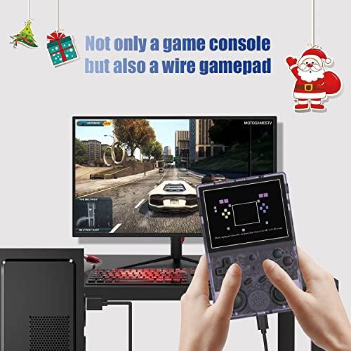 RG353V Retro Handheld Game with Dual OS Android 11 and Linux,RG353V with  64G TF Card Pre-Installed 4452 Games Supports 5G WiFi 4.2 Bluetooth Online  Fighting,Streaming and HDMI 