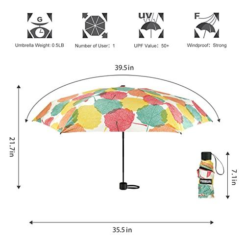 Yoobure Mini paraguas pequeño con estuche ligero diseño compacto perfecto  para viajes, ligero y portátil, sombrilla para sol y lluvia al aire libre
