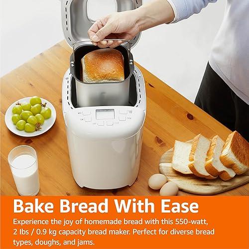 Amazon Basics Bread Maker, 2 Pound NonStick Bread Making Machine