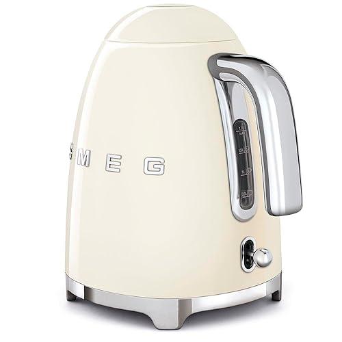 Smeg KLF03CRUS 50s Retro Style Aesthetic Electric Kettle with Embossed