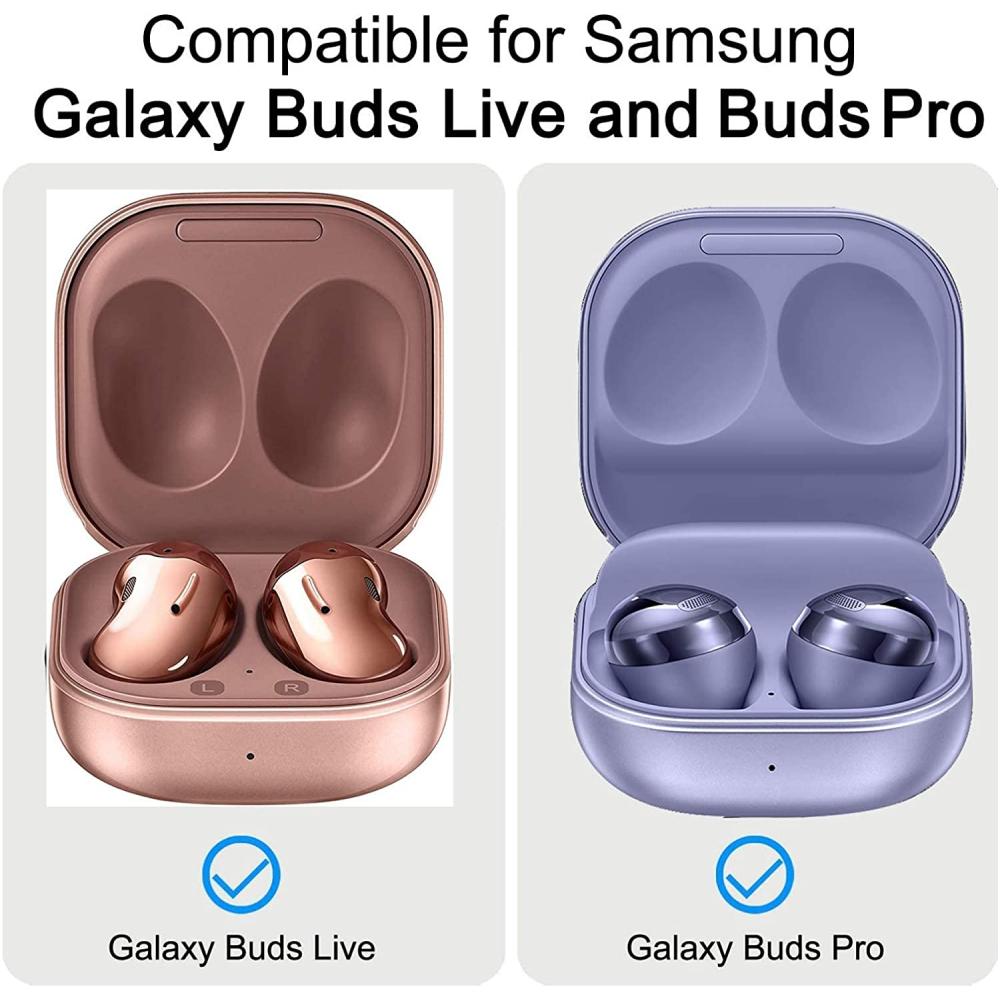 2021 2021 Lymoc Funda Transparente Compatible con Funda Samsung Galaxy Buds 2 Carcasa Funda de Carga Hinge Case Funda Galaxy Buds Pro y Funda Galaxy Buds Live 2020 