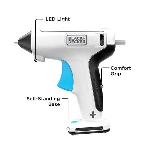 BLACK+DECKER 4V MAX Cordless Glue Gun, USB Rechargeable (BCGL115FF