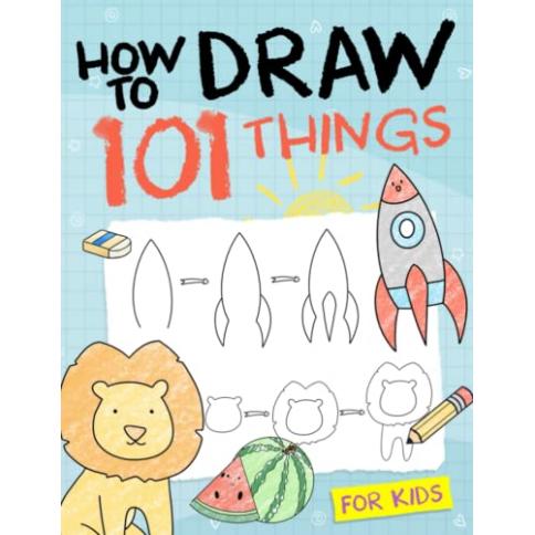Cómo dibujar 101 cosas para niños: Libro de dibujos sencillo y fácil con  animales, plantas, deportes, alimentos, todo : Precio Guatemala