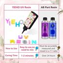 YIEHO UV Resin-200g Mejorado Crystal Clear Hard UV Curing Resina