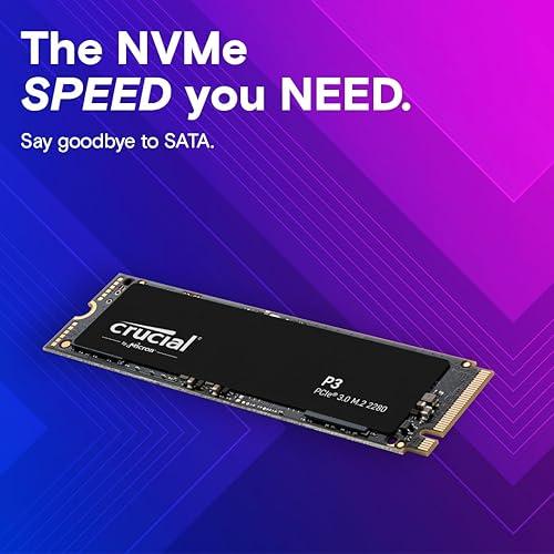 Crucial p3 4tb pcie gen3 3d nand nvme m 2 ssd up to 3500mb s
