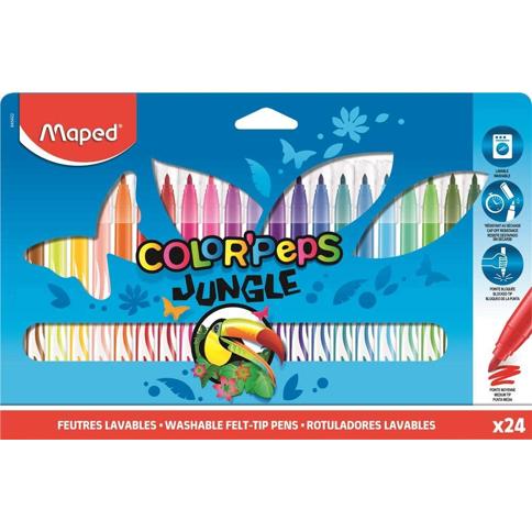 JUEGO DE LAPICES DE COLORES - COLOR PEPS STAR - 24/1 - MAPED – Officemate