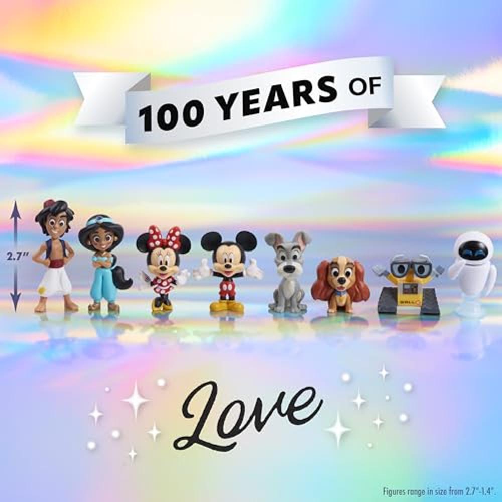 Disney100 Years of Love Celebration Collection ( 100 años de amor) -  Paquete de 8 figuras de edición limitada, juguetes para niños con licencia