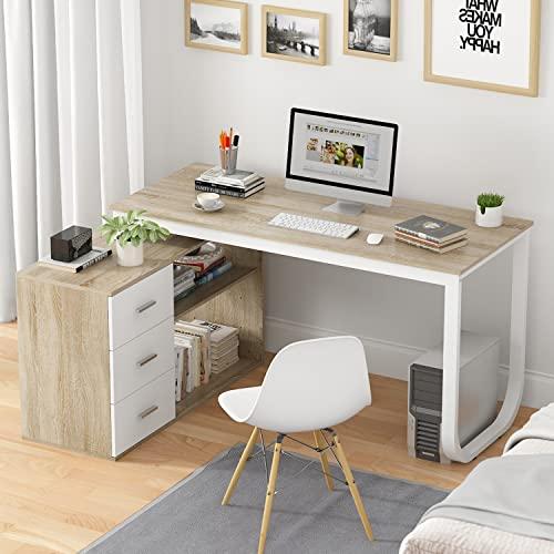  Cajonera de madera de pino, armarios de almacenamiento por  escritorios de computadora, cajones de oficina en casa con asas integradas  (tamaño : 34.6 in x 23.6 in x 17.7 in) : Productos de Oficina