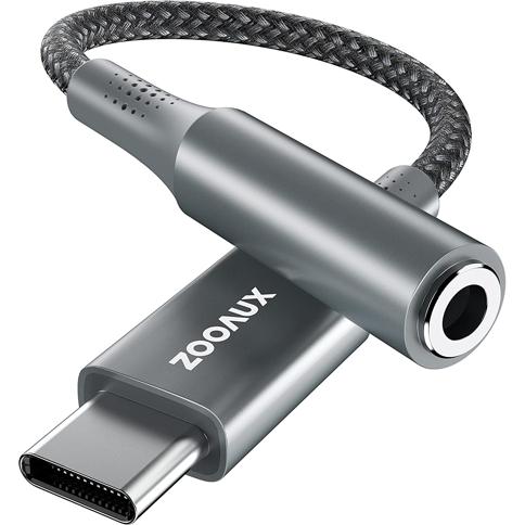 ZOOAUX USB C a adaptador de audio de 3,5 mm, USB tipo C a conector