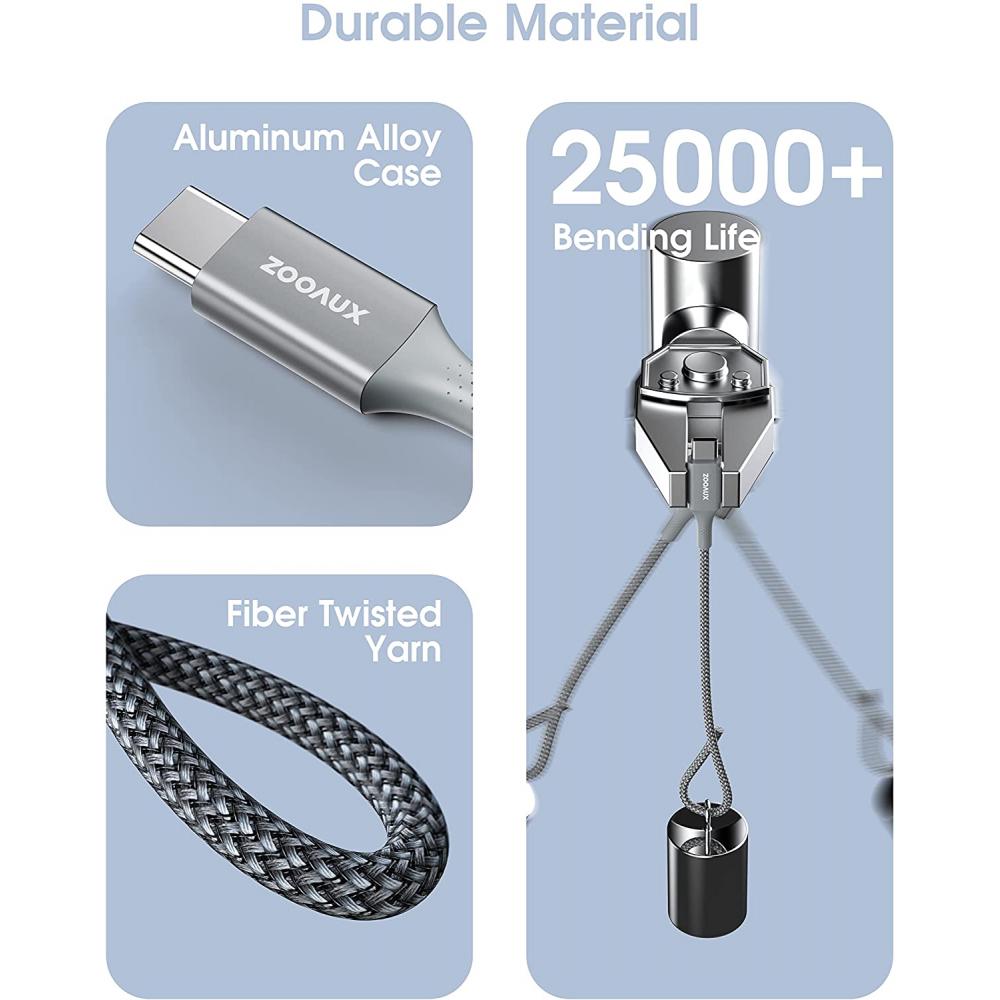 ZOOAUX Cable auxiliar de audio USB C a conector auxiliar de 0.138 in,  adaptador tipo C a auriculares estéreo de 0.138 in, cable auxiliar para  Samsung