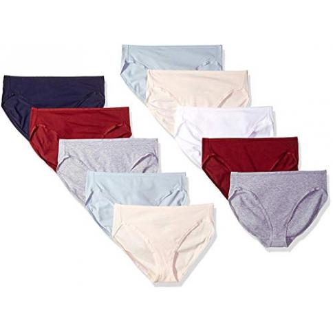 Essentials Womens Cotton High Leg Brief Underwear (Available in Plus  Size), Pack of 10, Warm Shades/Cool Colors, X-Large : Precio Guatemala
