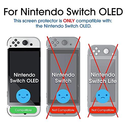 Amfilm Protector De Pantalla De Vidrio Templado Compatible Con Nintendo Switch Oled Modelo