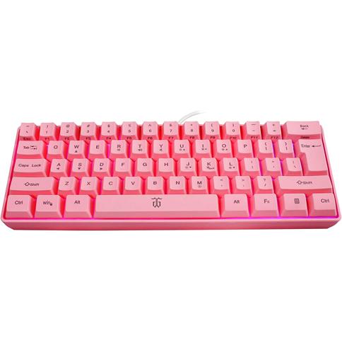 80% teclado para juegos con cable, mini teclado ergonómico retroiluminado  RGB, pequeño teclado compacto de 84 teclas para PC, jugador, mecanógrafo
