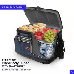 Titan by Arctic Zone Deep Freeze Cooler - Zipperless Hardbody Cooler - Deep Freeze Insulation, HardBody Liner, and SmartShelf - Tamaño 48 Can - Color Citrus