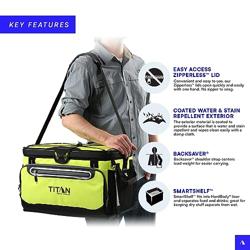Titan by Arctic Zone Deep Freeze Cooler - Zipperless Hardbody Cooler - Deep Freeze Insulation, HardBody Liner, and SmartShelf - Tamaño 48 Can - Color Citrus