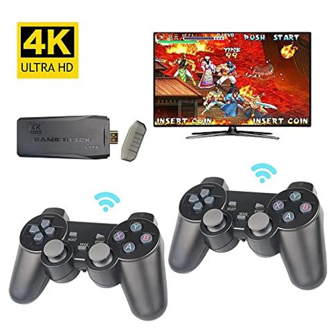 HDMI TV Game Stick 64GB 10000+ Game Video 3D Games Consoles + 2 Wireless  Gamepad