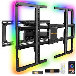 Perlegear AuraFrame™ Pre-Assembled TV Wall Mount with LED Light for 42″–90″ TVs up to 150 lbs, Full Motion Wall Mount, Tilt, Swivel  Extension, TV Backlights with Music Sync, Max VESA 600 x 400mm - Nombre de estilo TV Mount with LED Backlight
