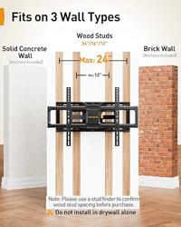 Perlegear AuraFrame™ Pre-Assembled TV Wall Mount with LED Light for 42″–90″ TVs up to 150 lbs, Full Motion Wall Mount, Tilt, Swivel  Extension, TV Backlights with Music Sync, Max VESA 600 x 400mm - Nombre de estilo TV Mount with LED Backlight