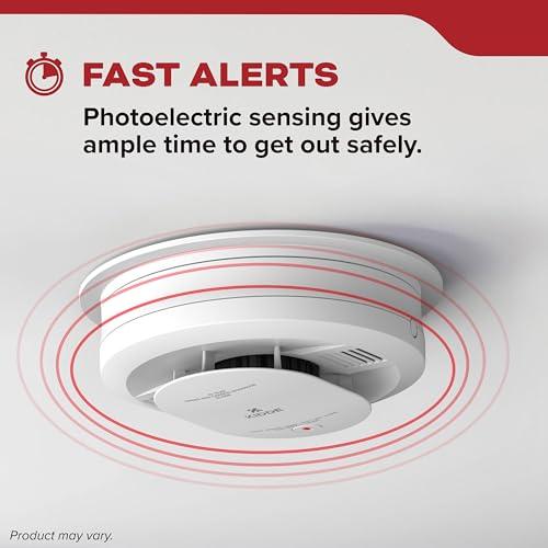 Kidde Hardwired Smoke Detector, 10-Year Battery Backup, Interconnectable, LED Warning Light Indicators, 2 Pack