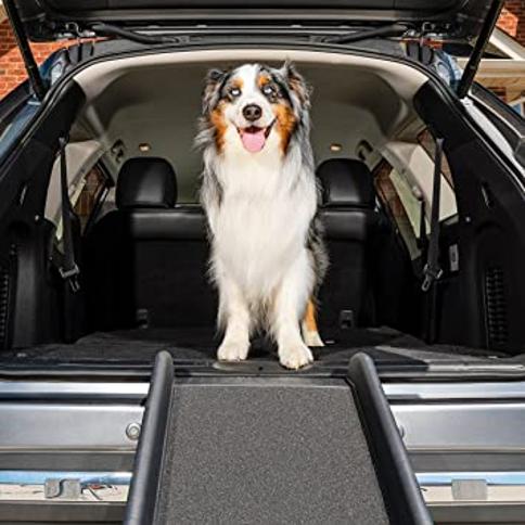 Rampa para perros para cama, automóvil, sofá, SUV, camión, rampa portátil  de 41.3 pulgadas para perros grandes y viejos, rampas plegables de goma