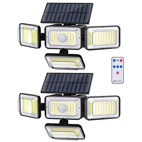 FMART Paquete de 4 focos solares RGBW con Bluetooth para paisaje, luz de  paisaje, luces solares para exteriores, luces solares para exteriores, para