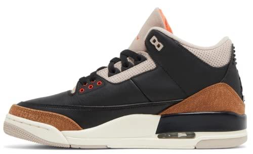 Nike Mens Jordan 3 Retro Basketball Shoes, Negro/Rush Orangefossil